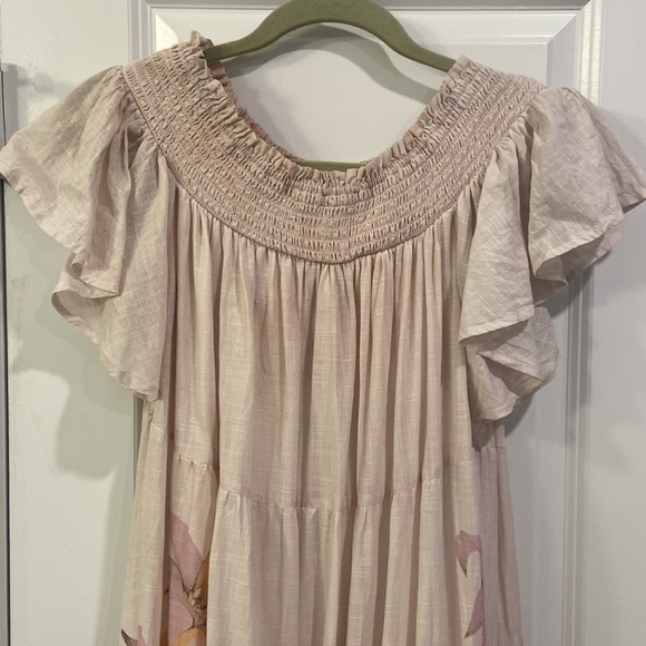 Anthropologie Pia Binazzi x Maeve Tiered Off Shoulder Maxi Dress - Picture 4 of 13
